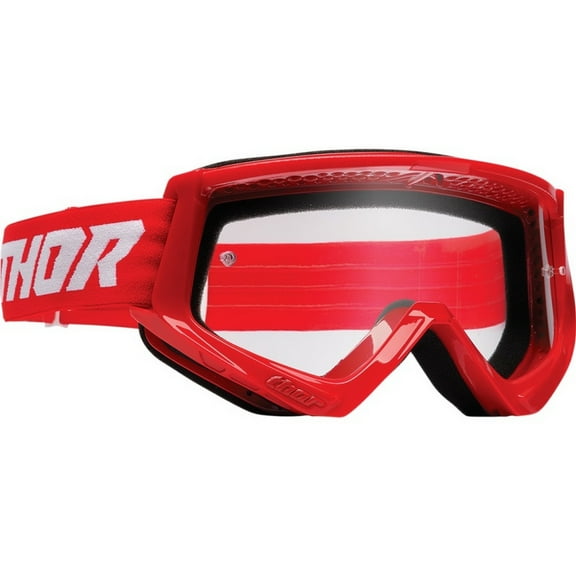 Thor Drilled Frame, Anti-Fog, Red UV Protection Off-Road Goggles for Racing