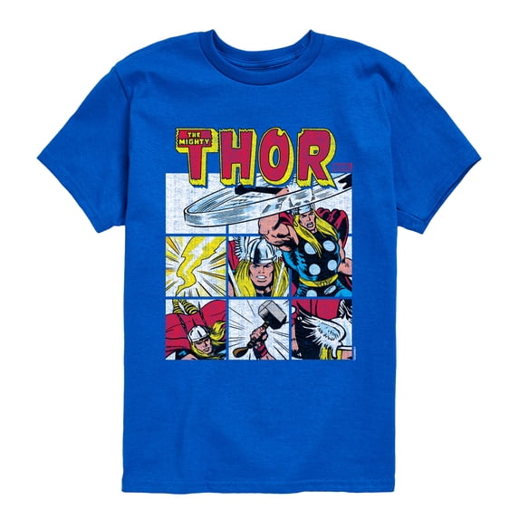 Thor - Comic Strip - Youth Boys Short Sleeve Graphic T-Shirt