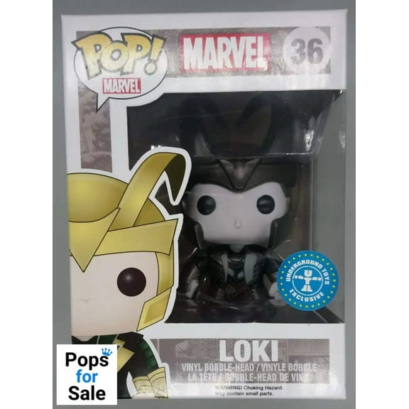 36 Loki (Helmet) - BW - Marvel - Exclusive Funko POP