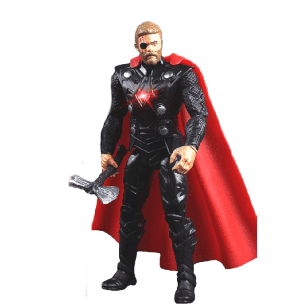 Thor God of War With Battleax PLUS CAPT.AMERICA Superhero Action  Figure.TWO(2) PIECES TOY-TORI