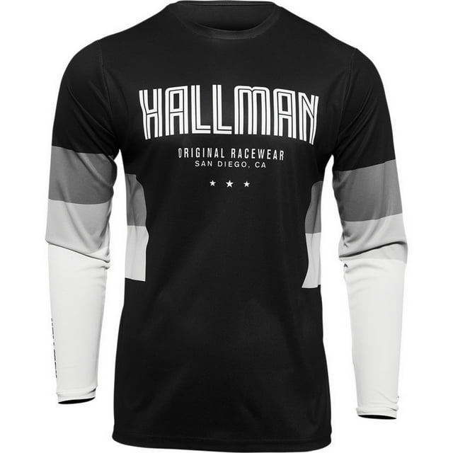 Thor Hallman Differ Draft Mens MX Offroad Jersey Black/White MD