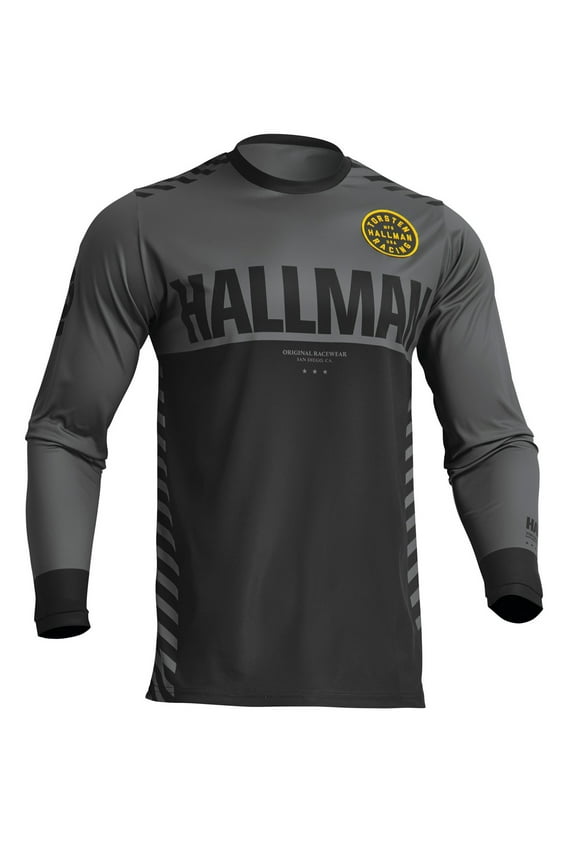 Hallman Differ Slice Mens MX Offroad Jersey Charcoal/Black XXL