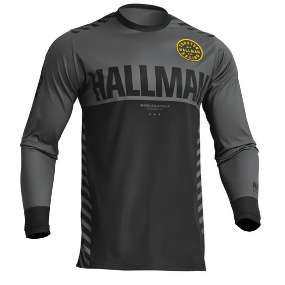 Thor Hallman Differ Slice Mens MX Offroad Jersey Charcoal/Black XXL