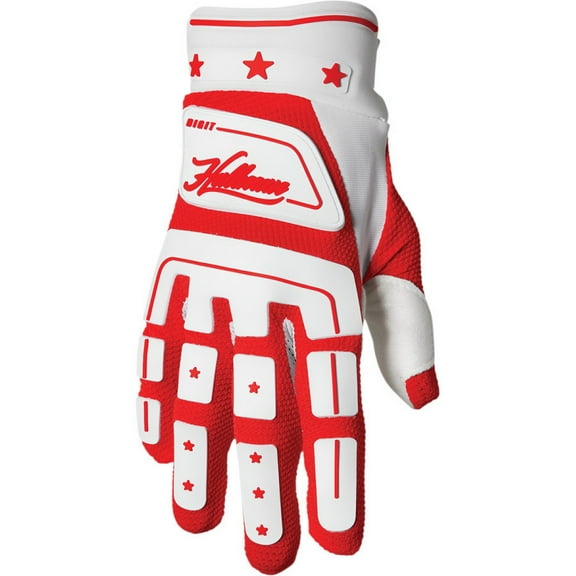 Thor Hallman Digit Mens MX Offroad Gloves White/Red MD