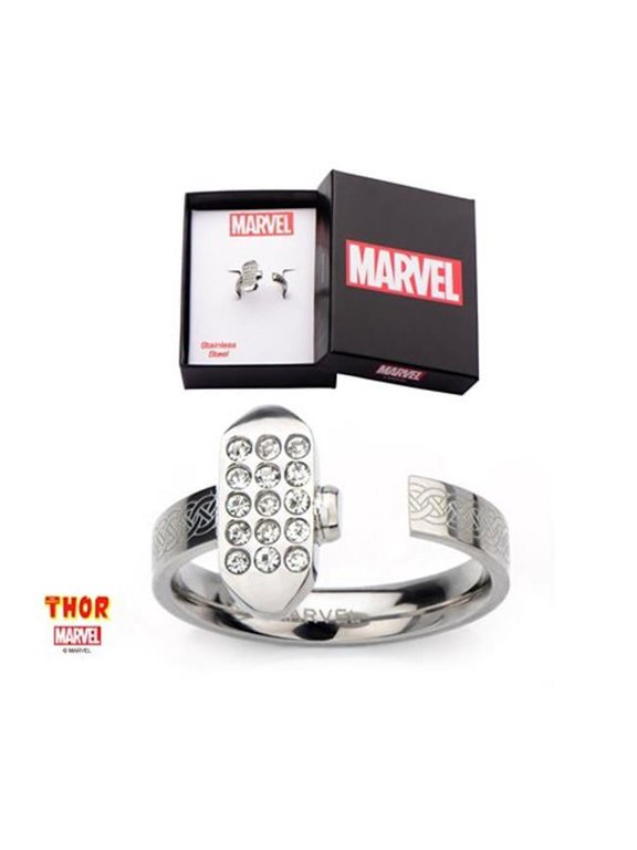 Thor Hammer - Stainless Steel Officially Licensed Womens Ring, Size - 7