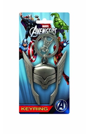 Thor Helmet Pewter Keychain