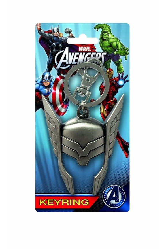 Thor Helmet Pewter Keychain