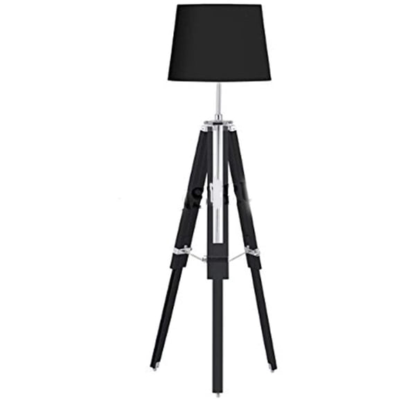 Thor Instruments 65" Art Deco Chrome Tripod Lamps Floor Lamps