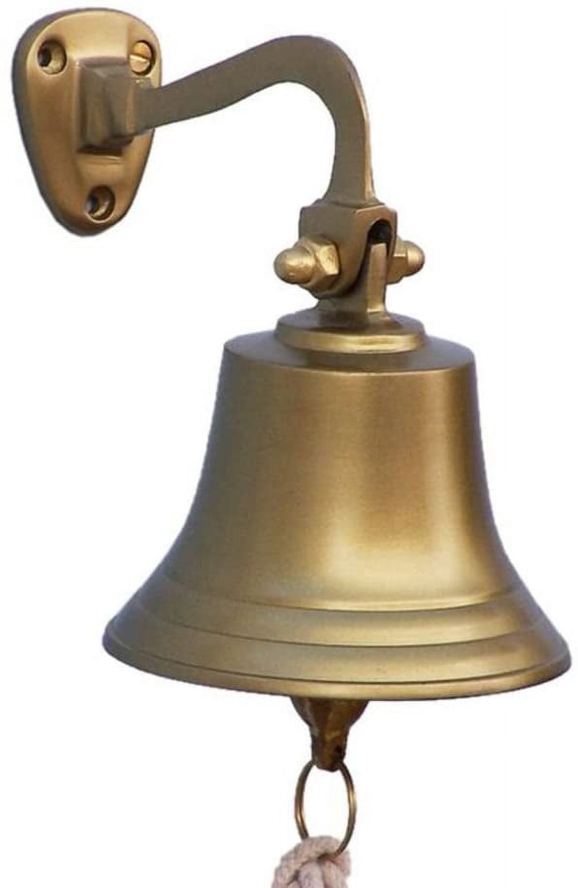 Thor Instruments Antique Brass Ship's Bell, Nautical Decor, 6 Inch