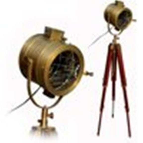 Thor Instruments Antique Marine Spotlight Brown Tripod Nautical Home & Office Floor Lamp Home decor Gift