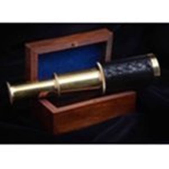 Thor Instruments Handheld Brass Pirate Navigation Telescope with Wooden Box Rustic Vintage Home Decor Gifts