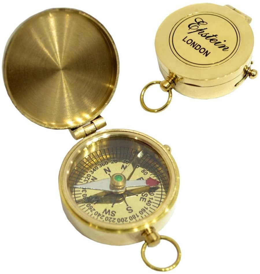 Thor Instruments Nautical Brass Compass Vintage Compass Replica Solid Brass - Epstein London Shining Brass