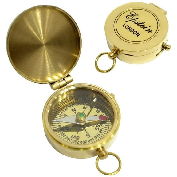 Thor Instruments Nautical Brass Compass Vintage Compass Replica Solid Brass - Epstein London Shining Brass