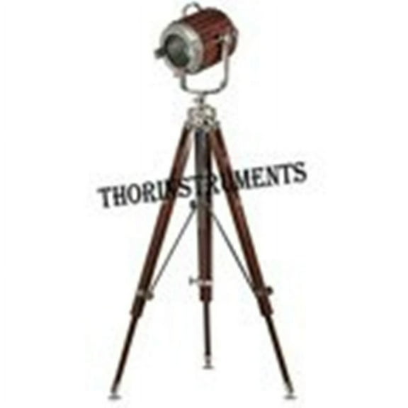 Thor Instruments Nautical Design Wood Bedroom Corner Tripod Spot Light Wooden Floor Stand Lamp