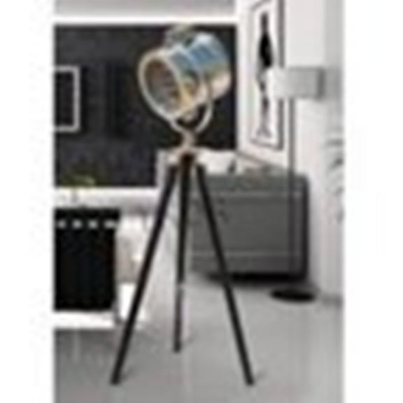 Thor Instruments Nautical Spot Light Searchlight Studio Floor Lamp Black Tripod Chrome & Silver Finish Home Decor Rustic Vintage Home Decor Gifts