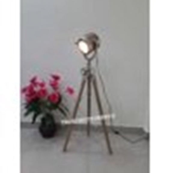 Thor Instruments Nautical Wooden Searchlight Floor Lamp Wooden Tripod Home Decor Gift