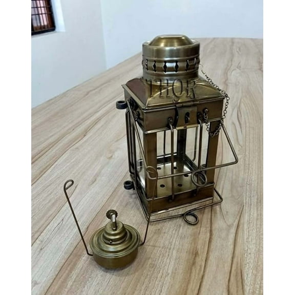 Thor Instruments Vintage Brass Antique Nautical Miner Ship Lantern Oil Lamp Maritime Lamp , Best Gift Item , Best Lighting Item
