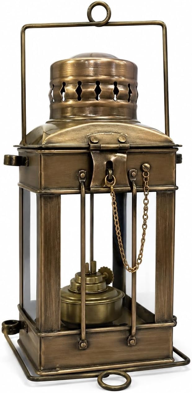Thor Instruments Vintage Brass Antique Nautical Miner Ship Lantern Oil Lamp Maritime Lamp , Best Gift Item , Best Lighting Item