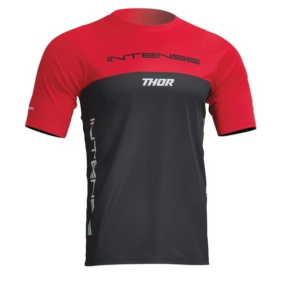 Thor Intense Assist Censis Mens SS MTB Mountain Bike Jersey Red/Black SM