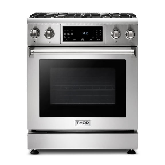 Thor Kitchen 30 Inch Gas Range in Stainless Steel + Conversion Kit-LRG3001ULP
