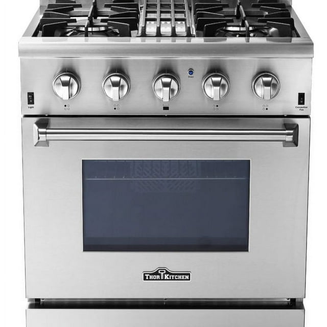 Thor Kitchen 30" Professional Free Standing Dual Fuel Range, Stainless Steel