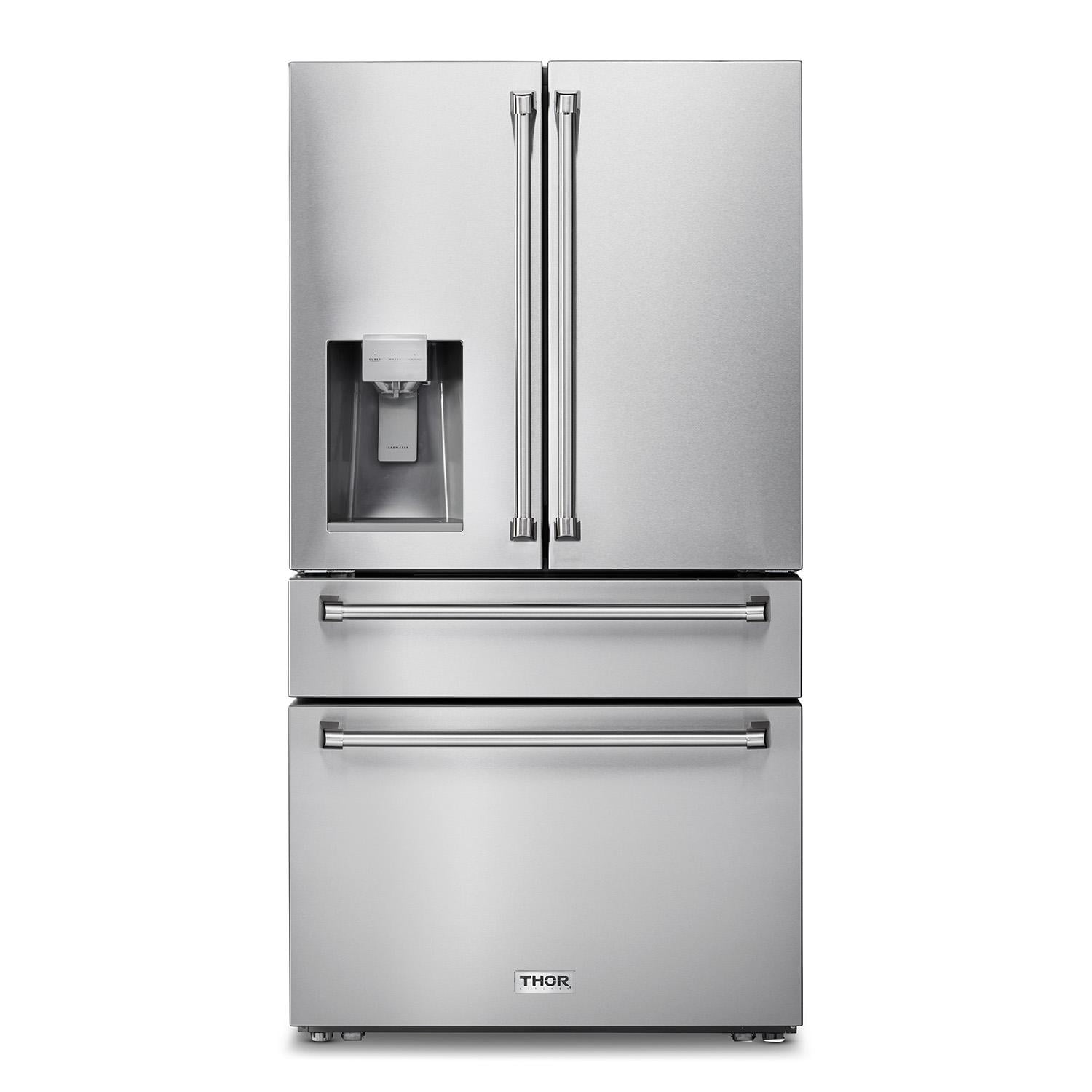 36-Inch Stainless Steel French Door Refrigerator with Ice Maker