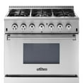 thumbnail image 1 of Thor Kitchen 36" Professional Free Standing Dual Fuel Range with 6 Burner, Stainless Steel, 1 of 6