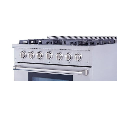 Thor Kitchen - 5.2 cu. ft. Freestanding Liquid Propane Gas Convection Range - Stainless steel