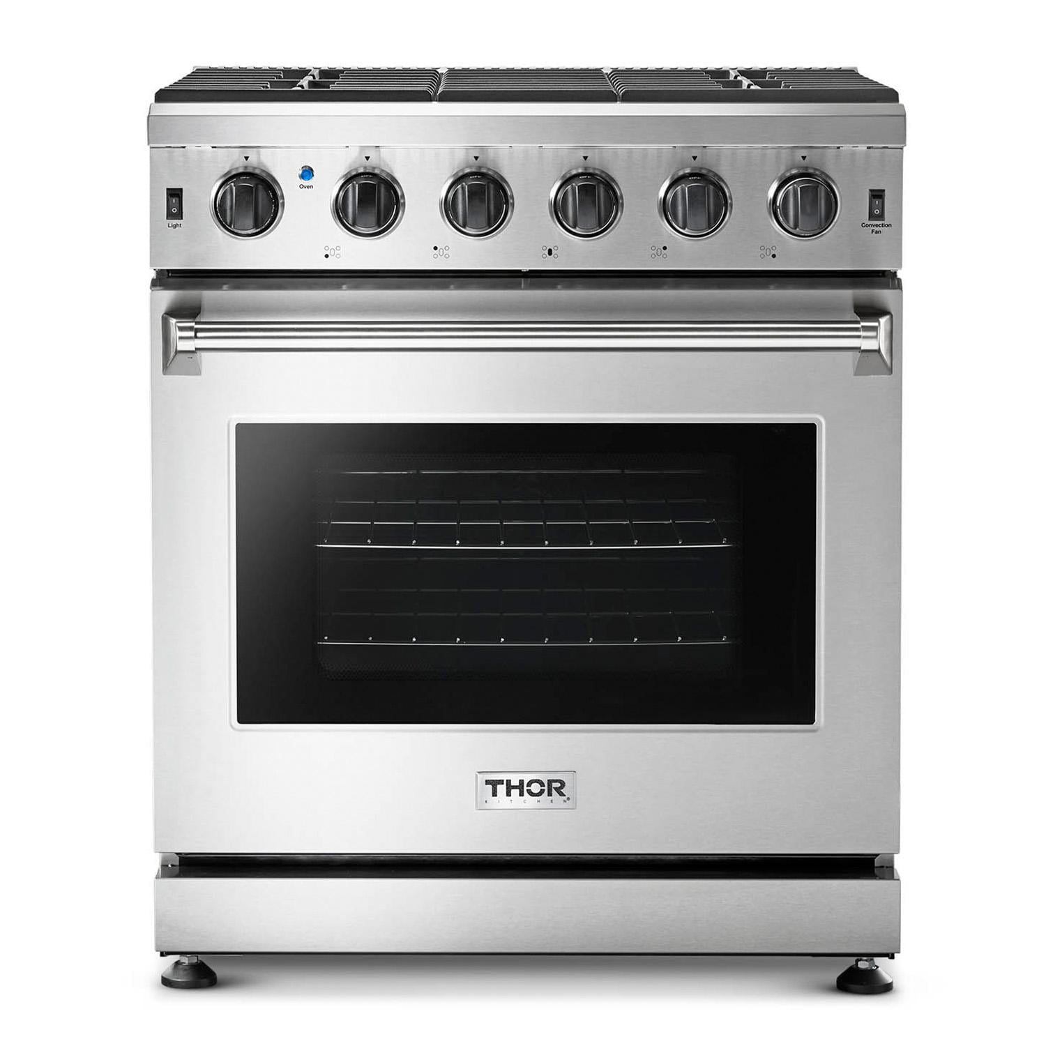 Thor Kitchen Lrg3001ulp Liquid Propane 30" Wide 4.5 Cu. Ft. Capacity Freestanding Gas