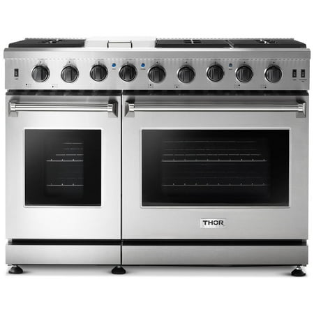 Thor Kitchen Lrg4807ulp Liquid Propane 48" Professional Gas Range Featuring 4.6 Cu.Ft Plus