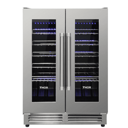 Thor Kitchen - 42 Bottle Dual Zone Built-in Wine Cooler - Stainless Steel