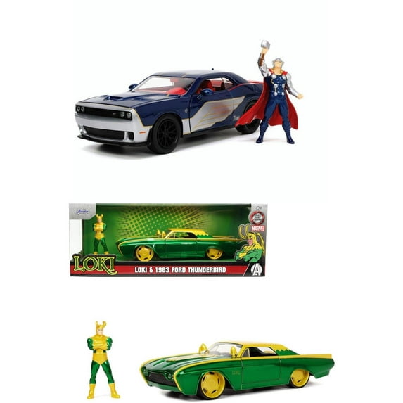 Thor & Loki Diecast Car Package - Two 1/24 Scale Diecast Model Cars