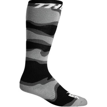 Thor MX Camo Youth Socks Gray and White Lightweight Durable Motorcycle Boots 1-6 for Youth