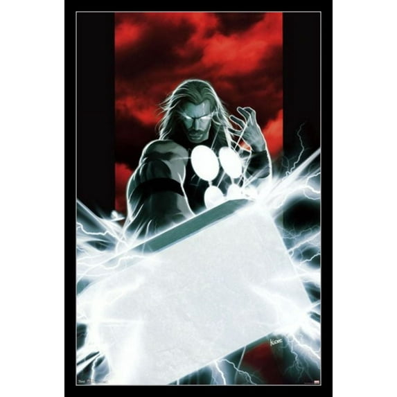 Thor - Mjolnir Laminated & Framed Poster Print (24 x 36)