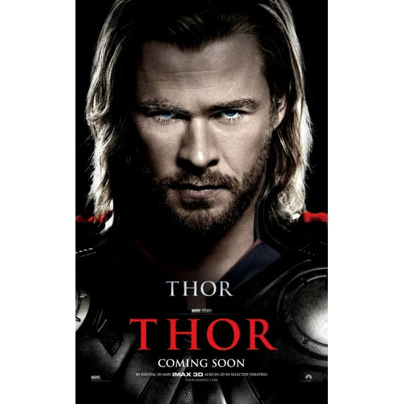 Thor Movie poster Wall Art Metal Sign 8inx 12in Print on Metal 8x12 Square Adults AB Posters