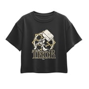 Thor - Norse Hammer Girls Short Sleeve Boxy Graphic T-Shirt