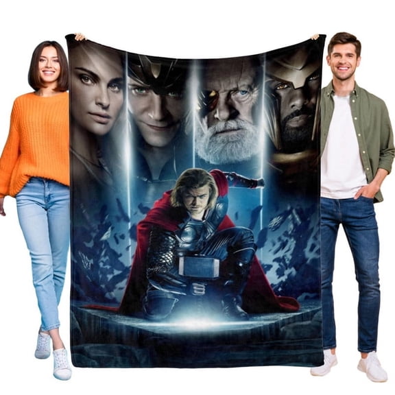 Thor Odinson Movie Blanket Soft Throw Blanket Micro Fleece Fuzzy Blankets Thin Bed Couch Decor Adult Nap Bedroom Car All Season Birthday Gifts 40"X50"