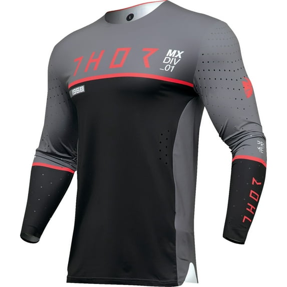 Thor Prime Ace Mens MX Offroad Jersey Charcoal XXL