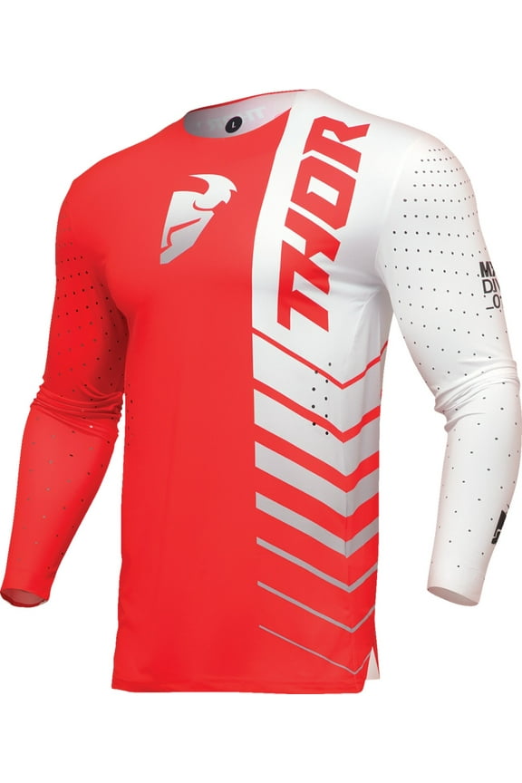 Prime Analog Mens MX Offroad Jersey Red/White LG
