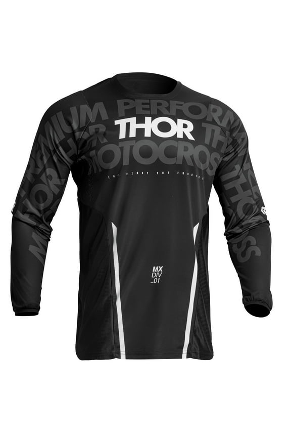 Pulse Mono Mens MX Offroad Jersey Black/White LG