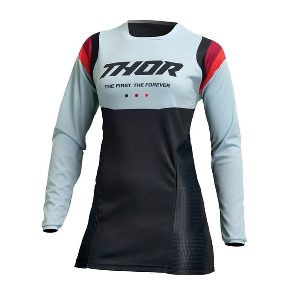 Thor Pulse Rev Womens MX Offroad Jersey Black/Mint MD