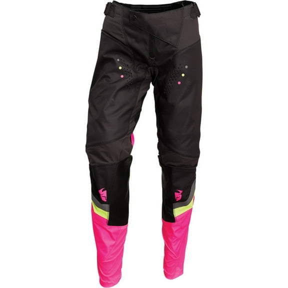 Thor Pulse Rev Womens MX Offroad Pants Charcoal/Flo Pink 9/10 USA