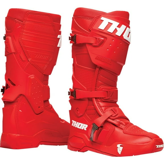 Thor Radial Motocross Offroad Riding Boots - Red - 9