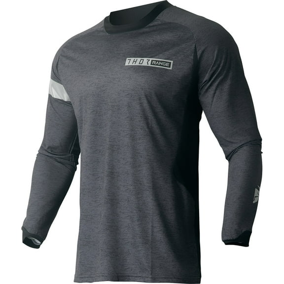 Thor Range Mens MX Offroad Jersey Black/Heather XL