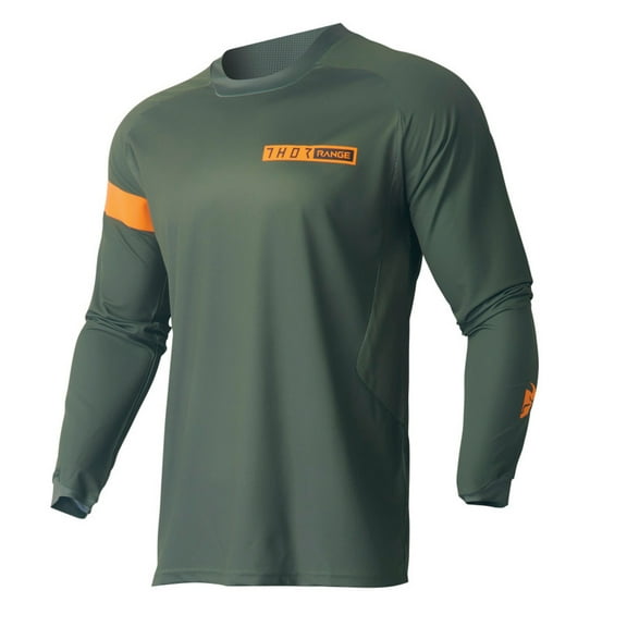 Thor Range Offroad Jersey - Army/Orange - Large