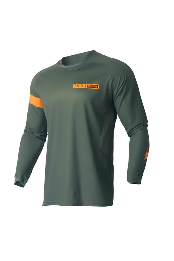 Range Offroad Jersey - Army/Orange - Large