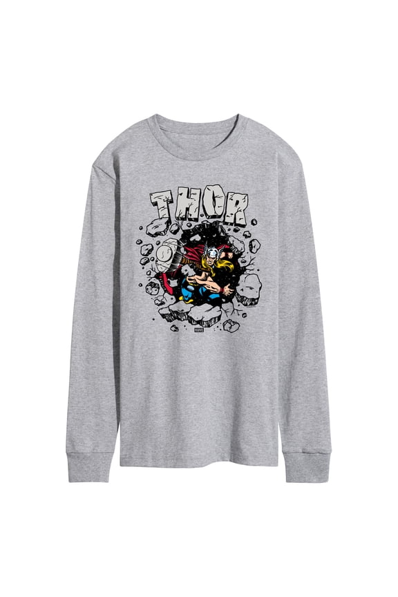 - Rock Burst - Men's Long Sleeve Graphic T-Shirt
