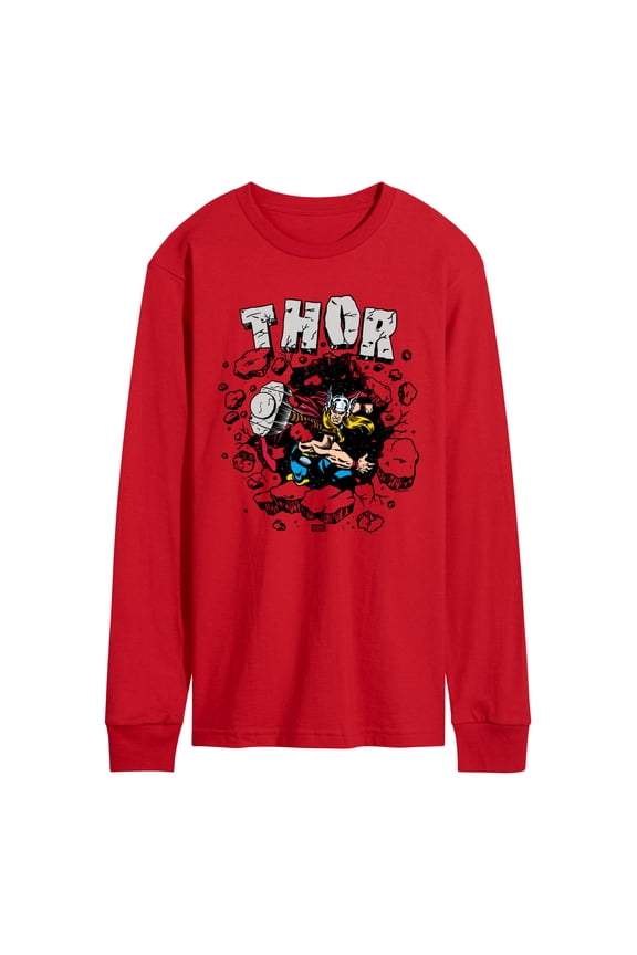 - Rock Burst - Men's Long Sleeve Graphic T-Shirt