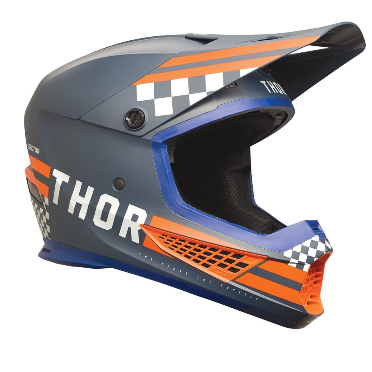 Thor Sector 2 Combat Offroad Motocross Dirt Bike Helmet - Midnight/Orange - X-Small