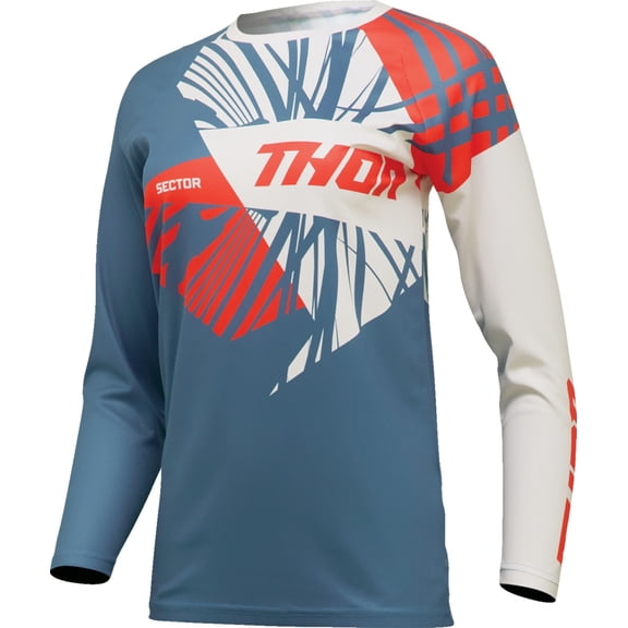 Thor Sector Split Womens MX Offroad Jersey Blue/White XS